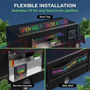 Pantalla LED para Camiones de Comida, Reproducción de Video, Señalización Digital, Pantalla LED Personalizada para Exteriores, para Carritos de Comida Móviles y Remolques de Concesión - Product Image 3