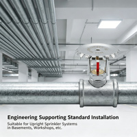 Tête de sprinkler vertical K115 à couverture étendue, à réponse rapide 68 degrés EC-ZSTZ pour système d'extinction d'incendie - Vente en gros personnalisée