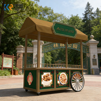 Edelstahl-Gelato-Wagen für Eis am Stiel und Softeis, Saft- und Tiefkühlkost-Wagen