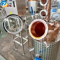 Alambic à colonne à plaques haute performance ZJ 20-200L pour la distillation d'alcool, équipement de distillation de vodka