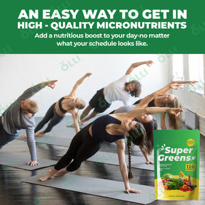 OLLIスーパーグリーンガミーOEM/ODMビタミン注入食事繊維プライベートラベル健康スーパーフード - Product Image 2