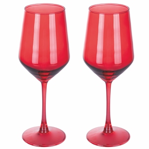 Set di 2 Calici da Vino Rubino 510ml Rossi - Product Image 1