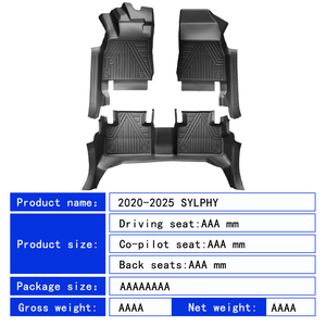 Factory Custom 5DTPE Rubber Eco-friendly Waterproof Anti Slip 5D <b>Car</b> Floor Mats 3 Pieces for Toyota Nissan Sylphy 2020-2025 - Product Image 4