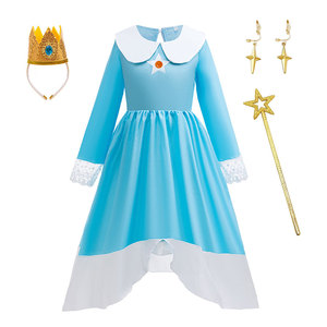 Robe de princesse pour filles, motif étoile de jeu vidéo, tenue de jeu de rôle Rosalina, costume de <span class=keywords><strong>cosplay</strong></span> Peach pour enfants, Halloween 2026 - Product Image 3
