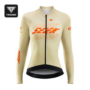 TOSUOD Maillots de cyclisme pour femmes pour printemps été respirant séchage rapide minceur haut à manches longues Protection solaire pour vélo de route - Product Image 6