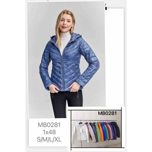 HDJ <b>Women</b> Quilted Jacket Hooded Zipper Closure Lightweight Autumn <b>Coat</b> Solid Color Full Sleeve Regular Length Cotton Filling - Product Image 1