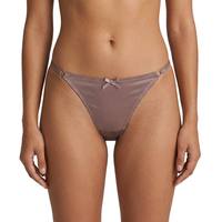 Strings en nylon de luxe pour femmes, sans couture, avec anneaux métalliques et nœud, respirants, taille basse, lingerie sexy, taille unie S-XL, multicolores