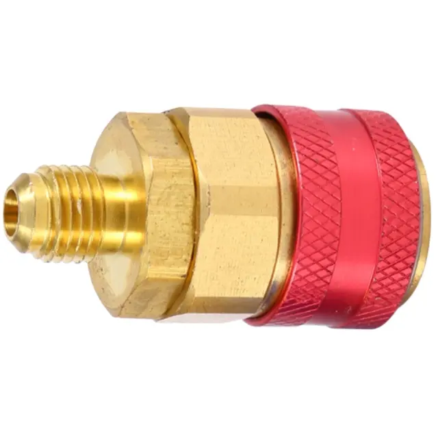 Quick Coupler Connector Brass Adapters Low & High Side AC Manifold Male Flare Fitting Conversion Adapters