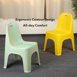 Chaise de salon Pearl River en PP durable avec dossier solide, design traditionnel, empilable, légère, mobilier de maison - Product Image 2