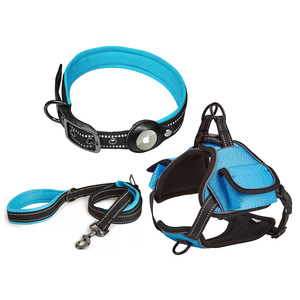 Pelacak posisi hewan peliharaan kerah AirTag tahan karat tebal sabuk gesper pelacak anjing kerah tali anjing Set Aksesori berjalan luar ruangan - Product Image 2