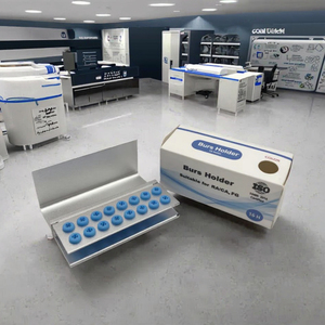 Hot Sale OEM Manual Aluminum Dental Bur Holder Stand with 10/16 Holes Silicone Ring FG RA Burs Autoclavable - Product Image 5