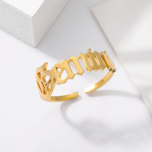 Bagues ajustables tendance en acier inoxydable plaqué or 18 carats PVD, non ternissables, avec signes du zodiaque (12 constellations), bijoux pour femmes - Product Image 5