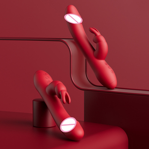 Vibratore Rabbit con Stimolazione del Punto G, Giocattoli Sessuali per <span class=keywords><strong>Donne</strong></span>, con Orecchie Vibranti, Dildo Vibrante in Silicone Realistico - Product Image 1