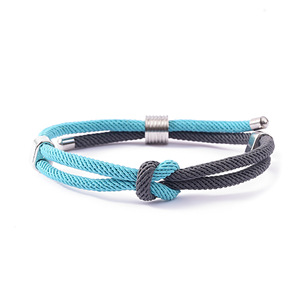 Wholesale Adjustable Woven <b>Rope</b> <b>Chain</b> Friendship Bracelets Simple Hand Knitted Jewelry Gift for Men and Women Trendy Style - Product Image 6
