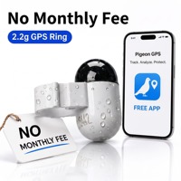 Prêt à expédier, sans abonnement, 2,2 g, IP68, bague GPS pour pigeon, sans frais mensuels, traceur d'oiseaux pour pigeon