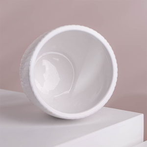 Pots de fleurs en céramique blanc, sculpture extraordinaire, motif irrégulier, pour salon, vente en gros - Product Image 5