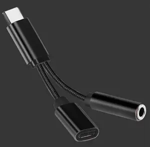 Tipe c ke 3.5mm adaptor pengisi daya sangat kompatibel untuk ponsel pintar Xiaomi Samsung Huawei