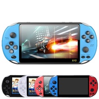 Console de jeu vidéo X12 intégrée avec 10000 jeux, 8 Go, double joystick, écran 5,1'', console de jeu portable rétro