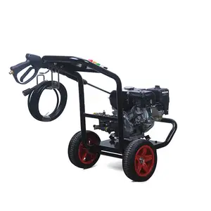 Lavadora de Carro de Alta Pressão portátil 7HP Gasolina 170bar 2500psi com Roda multifuncional