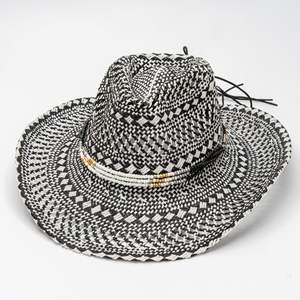 Sombrero de Paja Estilo Étnico, Tejido a Mano, Estilo Panamá, Vaquero, para Playa, Sol, Unisex, para Uso Diario, Fiestas y Actividades al Aire Libre, Superventas - Product Image 6