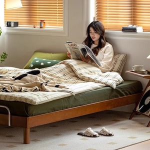 Lit Tatami en Bois Massif, Cadre de Lit Double en Bois Solide, Meubles de Chambre Durables - Product Image 3