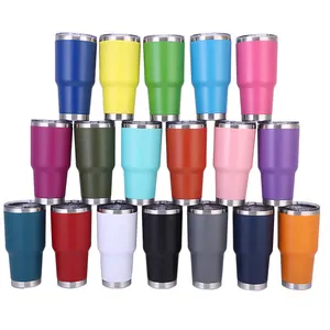 USA Warehouse Stocked 20oz/30oz Tumbler Cups In Bulk Stainless Steel Double Walled Hot And Cold Drinking 30oz Cups Tumbler