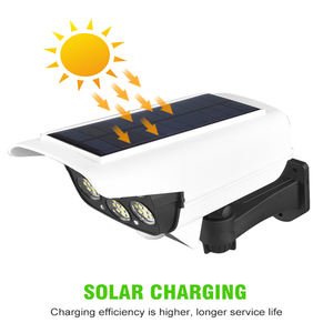 Lámpara Solar de 77 LED con Sensor de Movimiento, Cámara Ficticia de Seguridad Inalámbrica para Exteriores, IP65 Impermeable, 3 Modos, Luz Solar con Sensor de Pared - Product Image 3