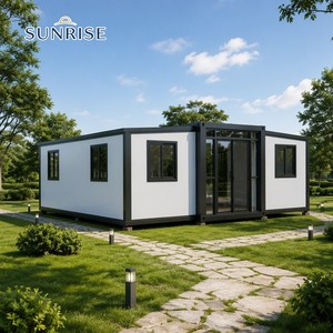 Maison conteneur extensible SUNRISE, étanche et respirante, préfabriquée, 40 pieds x 20 pieds, 5 chambres, design moderne, écologique - Product Image 1