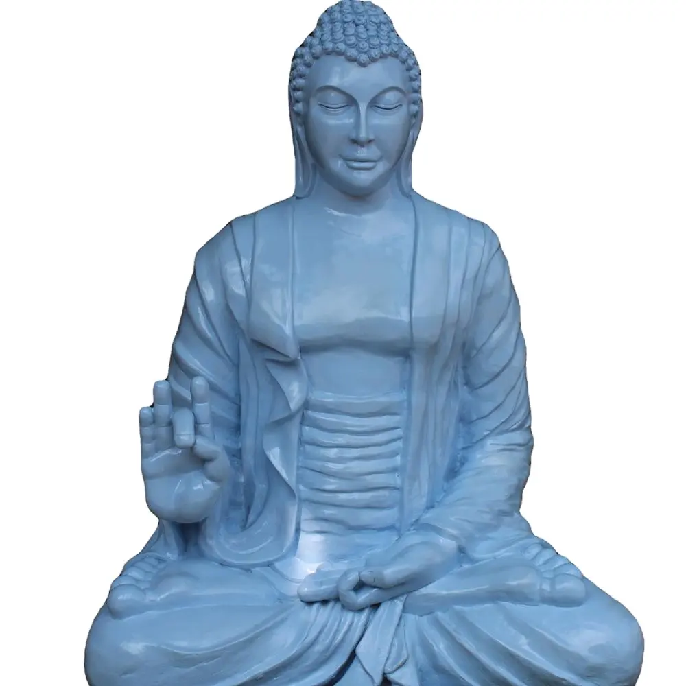 Estátua de buda para meditar o peso leve da tailândia, designer de fibra de vidro com exibição
