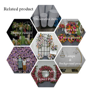 Arche florale en soie réaliste de qualité supérieure pour cérémonie de mariage, toile de fond de lieu événementiel, décoration de rentrée scolaire - Product Image 5