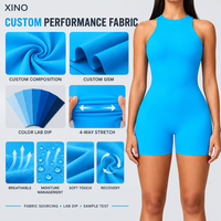Combinaison une pièce grande taille pour femme, effet froncé aux fesses, avec coussinets de poitrine amovibles, pour le yoga, fabricant OEM ODM d'articles de sport