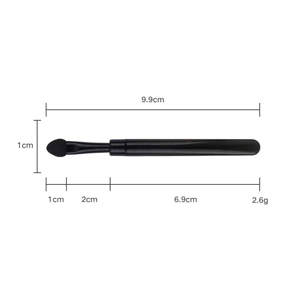 Single sponge tip-mini black transparent handle