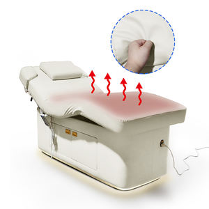 Elektrische Behandlungs- und Kosmetikliege mit 2 Motoren, Holzuntergestell, Heizfunktion für Wimpern, Massage und Gesichtsbehandlungen - Product Image 1