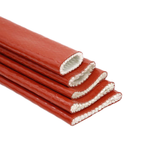 Jas Langen dorf Geflochtene Hülse 4Mm Feuer beständige Kabel hülse Hochtemperatur-Silica-Geflecht hülse - Product Image 1