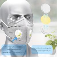 Masque KN95 industriel EMY avec double valve respiratoire, filtration haute efficacité pour la protection anti-poussière, anti-pétrole et anti-produits chimiques, idéal pour les cimenteries