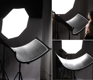 Réflecteur de lumière incurvé en forme de coquille de palourde 4 en 1 Diffuseur Photographie - Product Image 5