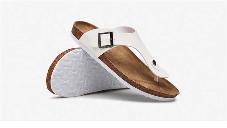 Plus Size Women Men Sandals Slippers Summer Beach Shoes Open Toe Slides Cork Slippers