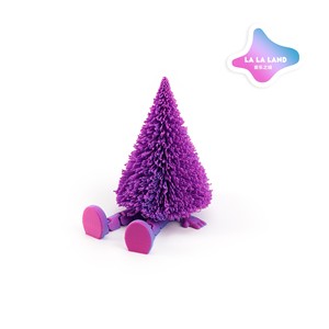 Figurines d'arbre de Noël articulées en plastique imprimées en 3D Feeron - Décoration de Noël articulée, jouet avec jambes flexibles pour ornement de bureau et de maison - Product Image 6