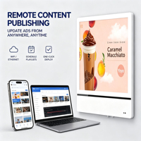 Layar Iklan Lift Horizontal 18,5" 21,5" Peralatan Iklan Digital Signage Terpasang di Dinding Perangkat LCD untuk Iklan