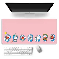 Tapis de souris personnalisé, antidérapant, imperméable, pour ordinateur de bureau, grand format, avec motif animé, noir et blanc