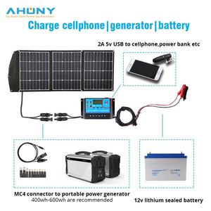 Sistema de energía portátil Charr de Panel Solar plegable de 120W con bolsa de tela para portátil 12V batería <span class=keywords><strong>Camper</strong></span> 4WD Tourers RV cabinas - Product Image 5