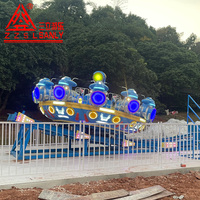 Manège UFO Volant Emotionnel pour Parcs d'Attractions Extérieurs et Intérieurs, Manège Magic Bowl Disco, Manège Soucoupe Volante, Petit Manège UFO avec Musique