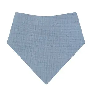 Bavoirs en mousseline de coton lavables unisexes de petite taille pour bébé nouveau-né Bavoirs pour bébé respectueux de la peau Bandana Bave Couleur unie HY Imprimé