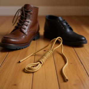 Laccio per scarpe cerato Ilan 110 cm marrone chiaro - Product Image 3