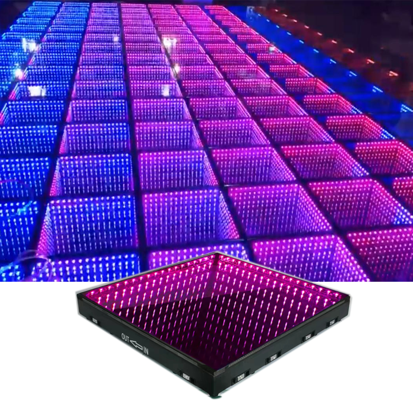 Botai Led dans pisti düğün taşınabilir 3D interaktif Piste De Danse Lumineuse Led Infinity ayna kablosuz dans pisti