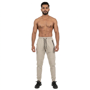 Men's <b>Trousers</b> Men's Pants Sports Pants Running Fitness Casual Sports Quick Dry Breathable Jogging Pants with zipper pocket - Product Image 1