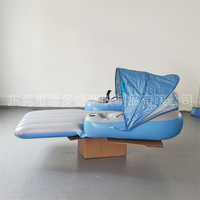 Fauteuil flottant gonflable avec auvent et propulseur électrique pour piscine, idéal pour les loisirs en extérieur – Vente en gros
