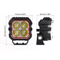 Feux de travail LED tout-terrain, feux de poche de 3 pouces |   Feux de route rétroéclairés 20W 6000K pour camions, SUV et voitures