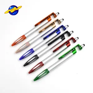 Wholesale Hot selling custom logo promotional fountain pen with phone stand stylus pen
