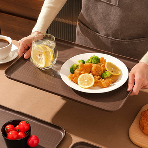 Multifunktionale Plastik-Servierplatte Rechteckiges Nachhaltiges Dekoratives Tablett Spülmaschinenfest Deluxe-Essplatte Anpassbare Farben - Product Image 5
